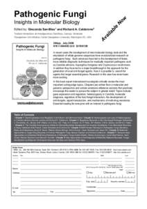 Molecular microbiology / Systems microbiology / Pathogenic fungi / Virus / Bacteria / Biofilm / Microorganism / Genomics / Shah M. Faruque / Biology / Microbiology / Clinical pathology