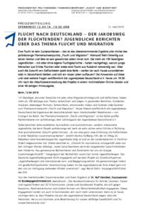 PRESSEKONTAKT POLITIKORANGE THEMENSCHWERPUNKT „FLUCHT UND MIGRATION“ Maximilian Gens (Bundesvorstand) Franziska Görner (Projekt- und Pressekoordination,  , f.go