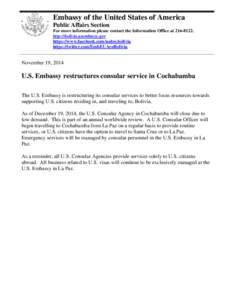 Cochabamba Department / La Paz / International relations / Government / Politics / Politics of Bolivia / Consul / Bolivia