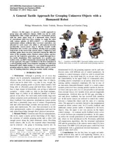 A General Tactile Approach for Grasping Unknown Objects with a Humanoid Robot