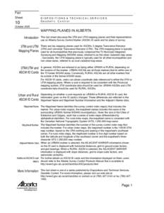 Fact Sheet DISPOSITIONS & TECHNICAL SERVICES Geodetic Control