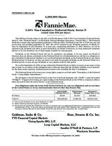 Investor Relations: Investor Resources: Preferred Stock Offerings: Preferred Stock, Series N Offering Circular