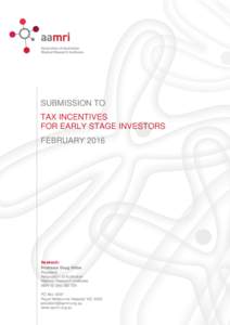 SUBMISSION TO TAX INCENTIVES FOR EARLY STAGE INVESTORS FEBRUARYContact: