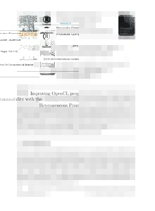 Procedia Computer Science Volume 51, 2015, Pages 110–119 ICCS 2015 International Conference On Computational Science Improving OpenCL programmability with the Heterogeneous Programming Library