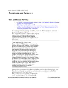Question and Answers for 