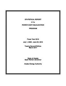 Economy of Alaska / Power cost equalization / Rural electrification