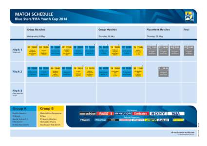 MATCH SCHEDULE Blue Stars/FIFA Youth Cup 2014 Group Matches Group Matches