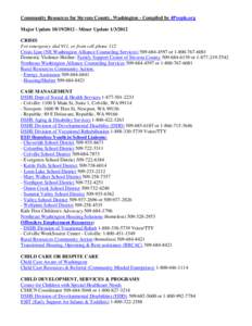 Colville School District / Stevens County /  Washington / Chewelah /  Washington / Colville /  Washington / Spokane /  Washington / Colville tribe / DSHS / Inchelium /  Washington / Colville Indian Reservation / Washington / Geography of the United States / Interior Salish