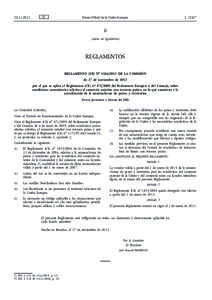 Reglamento (UE) no[removed]de la Comisión, de 27 de noviembre de 2012, por el que se aplica el Reglamento (CE) no[removed]del Parlamento Europeo y del Consejo, sobre estadísticas comunitarias relativas al comercio e