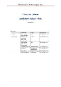 Chester Archaeological Plan