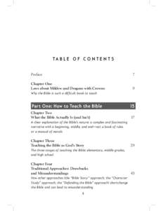 TABLE OF CONTENTS Preface 7  Chapter One
