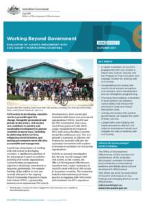 Working Beyond Government Evaluation of AusAID’s engagement with civil society in developing countries ODE BRIEFS OCTOBER 2011