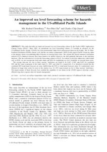 INTERNATIONAL JOURNAL OF CLIMATOLOGY Int. J. Climatol. 34: 2320–[removed]Published online 18 October 2013 in Wiley Online Library (wileyonlinelibrary.com) DOI: [removed]joc[removed]An improved sea level forecasting sch