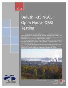 Duluth I-35 NGCS Open House OBSI Testing