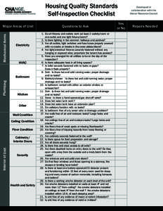 HQS Self-Inspection Checklist 2012
