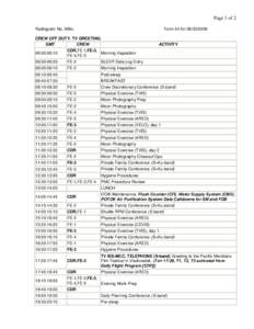 Page 1 of 2 Radiogram No. 989u Form 24 for[removed]CREW OFF DUTY. TV GREETING.