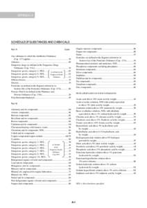 APPENDIX A  SCHEDULE OF SUBSTANCES AND CHEMICALS Part A  Code