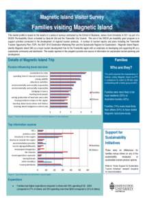 Magnetic Island Visitor Survey  Families visiting Magnetic Island This market profile is based on the results of a series of surveys conducted by the School of Business, James Cook University in 2011 as part of a DEEDI P