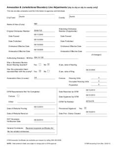 OFM Annexation Certificate Summary