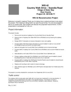 Wis 42 (Sister Bay) - PIM handout