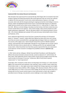 5. History and the Hidden Narrative of Single Session Work (SSW) Unplanned SSW: International Research and Evaluation Most therapists have experienced the occasional therapy which began with an assumption that work would