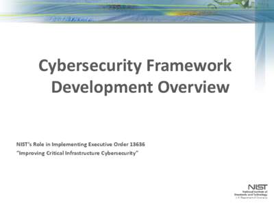 Cybersecurity Framework Development Process