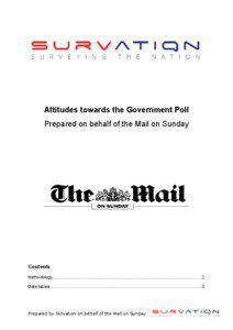 Attitudes towards the Government Poll Prepared on behalf of the Mail on Sunday