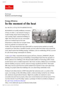 Energy efficiency: In the moment of the heat | The Economist Babbage Science and technology