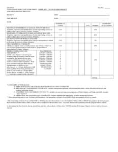 DIVISION: CONSULTANT SHORT LIST SCORE SHEET – FEDERALLY / STATE FUNDED PROJECT (FOR PROFESSIONAL SERVICES) EOI NO.: _______
