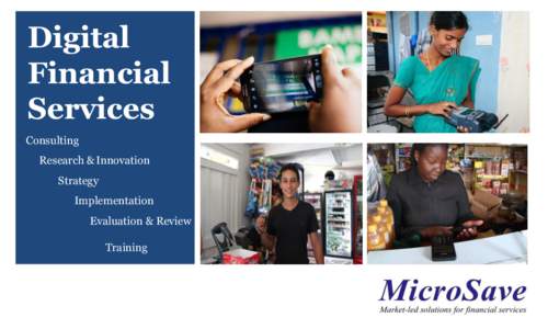 Digital Financial Services Consulting Research & Innovation Strategy