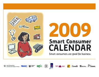 2009 Smart Consumer CALENDAR Smart consumers are good for business