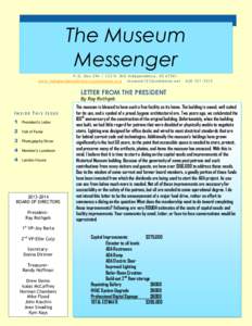 The Museum Messenger JanuaryP.O. BoxN. 8th Independence, KS 67301