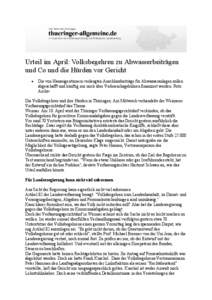 Urteil im April: Volksbegehren zu Abwasserbeiträgen und Co und die Hürden vor Gericht