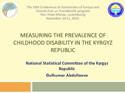 Disability / Kyrgyzstan / Sociology / Social security / Government / Disability rights / International relations / Convention on the Rights of Persons with Disabilities