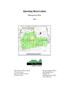 Questing Reservation Management Plan 1997 The Trustees of Reservations 572 Essex Street