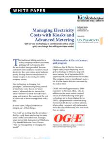 W h i t e pa p e r  Managing Electricity Costs with Kiosks and Advanced Metering