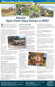 What’s New in Mountain View  AUGUST 12, 2014 www.mountainviewcounty.com y