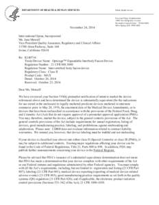 Neurosurgery / Orthopedic surgery / Spondylolisthesis / Medical device / Degenerative disc disease / Premarket approval / Vertebral fixation / Federal Food /  Drug /  and Cosmetic Act / Center for Devices and Radiological Health / Medicine / Health / Food and Drug Administration