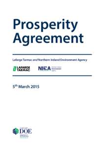 Prosperity Agreement Lafarge Tarmac and Northern Ireland Environment Agency 5th March 2015