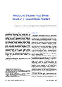 Miniaturized Electronic Nose System Based on a Personal Digital Assistant Yong Shin Kim, Yoon Seok Yang, Seung-Chul Ha, Hyeon-Bong Pyo, and Chang Auck Choi