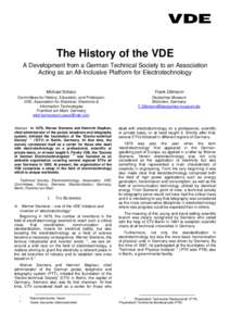 Engineering / Germany / Wolfgang Steinert / Nationale Plattform Elektromobilität / Professional associations / Offenbach am Main / Verband der Elektrotechnik /  Elektronik und Informationstechnik