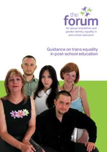 Guidance on trans equality in post-school education 1  3