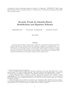 A preliminary version of this paper appears in Advances in Cryptology – EUROCRYPT 2004, volume 3027 of Lecture Notes in Computer Science, C. Cachin and J. Camenisch ed., Springer-Verlag, 2004. This is the full version.