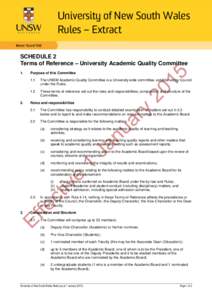 Microsoft Word - Academic Quality Committee - University of New South Wales Rules_effective 1 January 2015