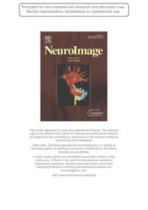 This article appeared in a journal published by Elsevier. The attached copy is furnished to the author for internal non-commercial research and education use, including for instruction at the authors institution and shar