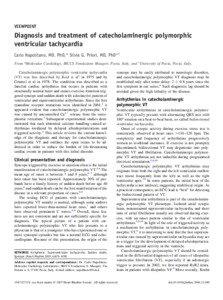 Circulatory system / Catecholaminergic polymorphic ventricular tachycardia / Ventricular tachycardia / Ryanodine receptor 2 / Brugada syndrome / Tachycardia / Supraventricular tachycardia / Sudden cardiac death / Long QT syndrome / Cardiac dysrhythmia / Medicine / Health