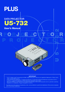 DATA PROJECTOR  U5-732 UUser’s Manual