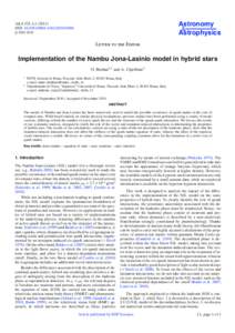 Implementation of the Nambu Jona-Lasinio model in hybrid stars