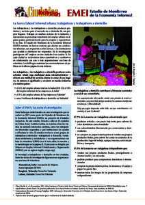 EMEI  Estudio de Monitoreo de la Economía Informal  La fuerza laboral informal urbana: trabajadoras y trabajadores a domicilio