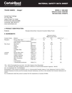 MATERIAL SAFETY DATA SHEET  MSDS #: 1060-02B Effective Date: [removed]Revised Date: [removed]